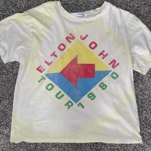 Daydreamer Elton John Tour 1988 Tee - White with Multicolor Graphic